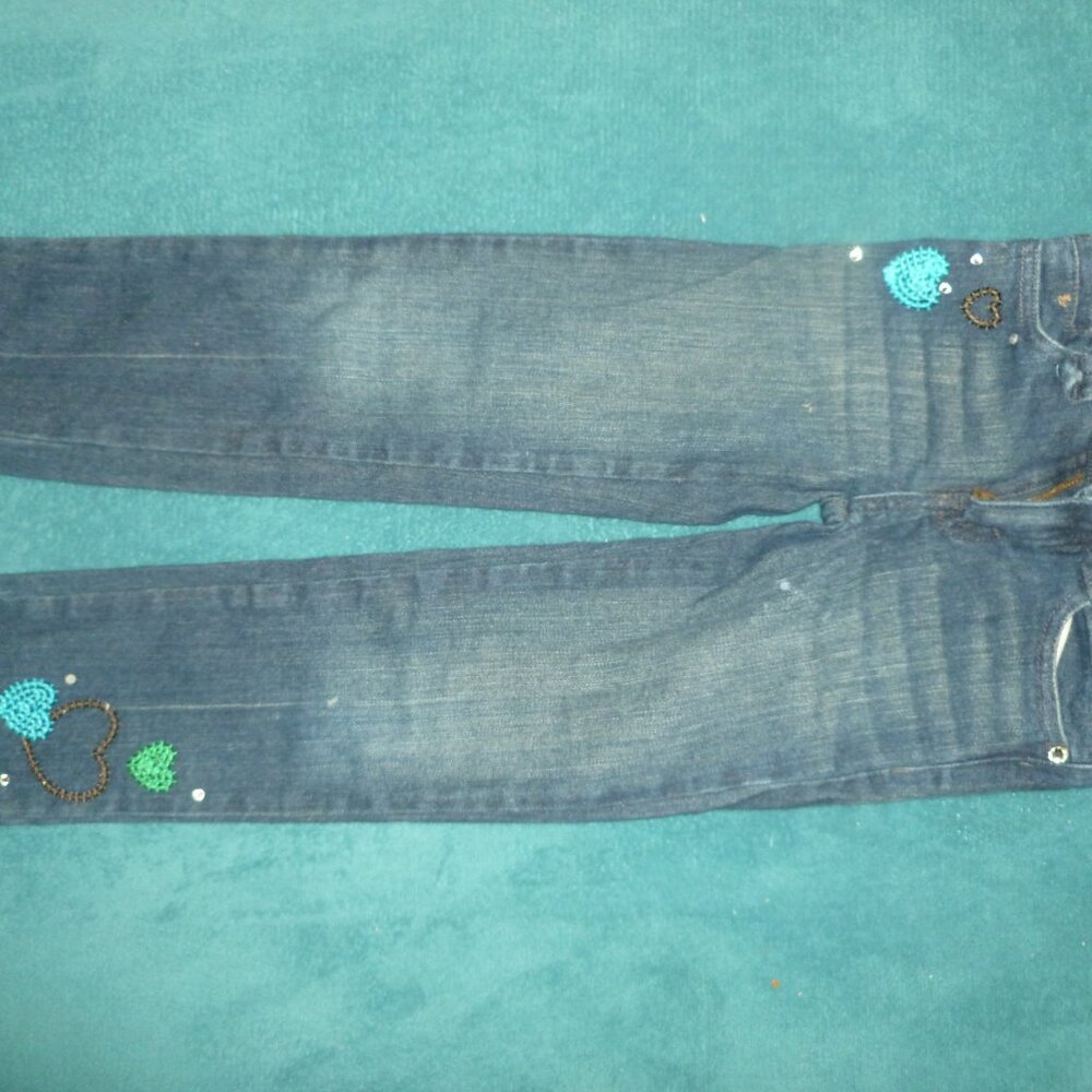 Cute Gymboree heart blue jeans, Size 6